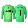 Camisa de Futebol Tottenham Hotspur Guglielmo Vicario #1 Goleiro Equipamento Principal 2025-26 Manga Comprida